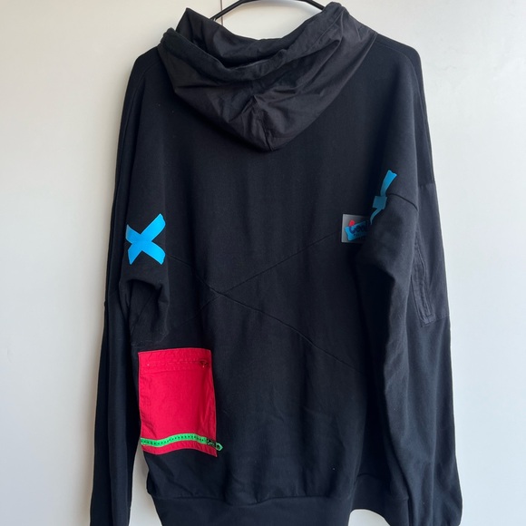 Cookies brand sweater. Size extra large, colorful, patchwork sweater small tear. - Picture 5 of 7